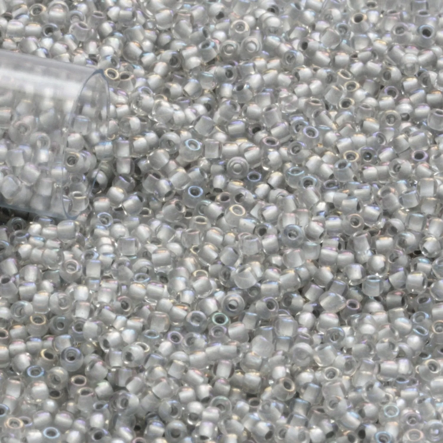 11/0 TR-261 Crystal Rainbow Grey Lined 10g/30g Round Toho Seed Beads | Beading Supply