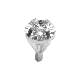 14KW Round Faceted Illusion with Peg 4-Prong Die Struck