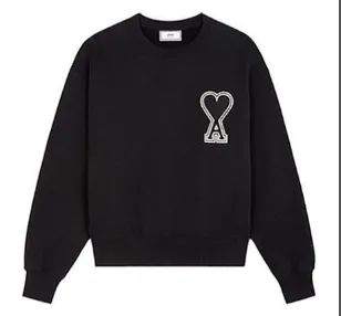 AMI Paris Ami de Coeur logo Crewneck - Black