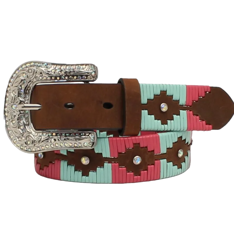 Angel Ranch® Children's Southwestern Lacing Brown Belt D130001302