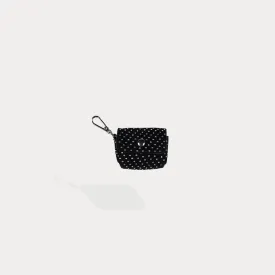 Avery Rhinestone AirPods Clip-On Pouch - Black/Silver