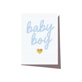 Baby Boy Stripe Card