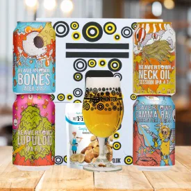 Beavertown British Breweries Craft Beer 4 Can Gift Pack with Glass