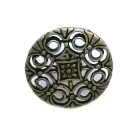 Buttons: Metal Round Shank Spanish Scrolls 18mm