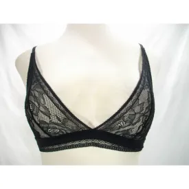 Calvin Klein QF1944 CK Black Obsess Unlined Triangle Wire Free Bra LARGE Black NWT