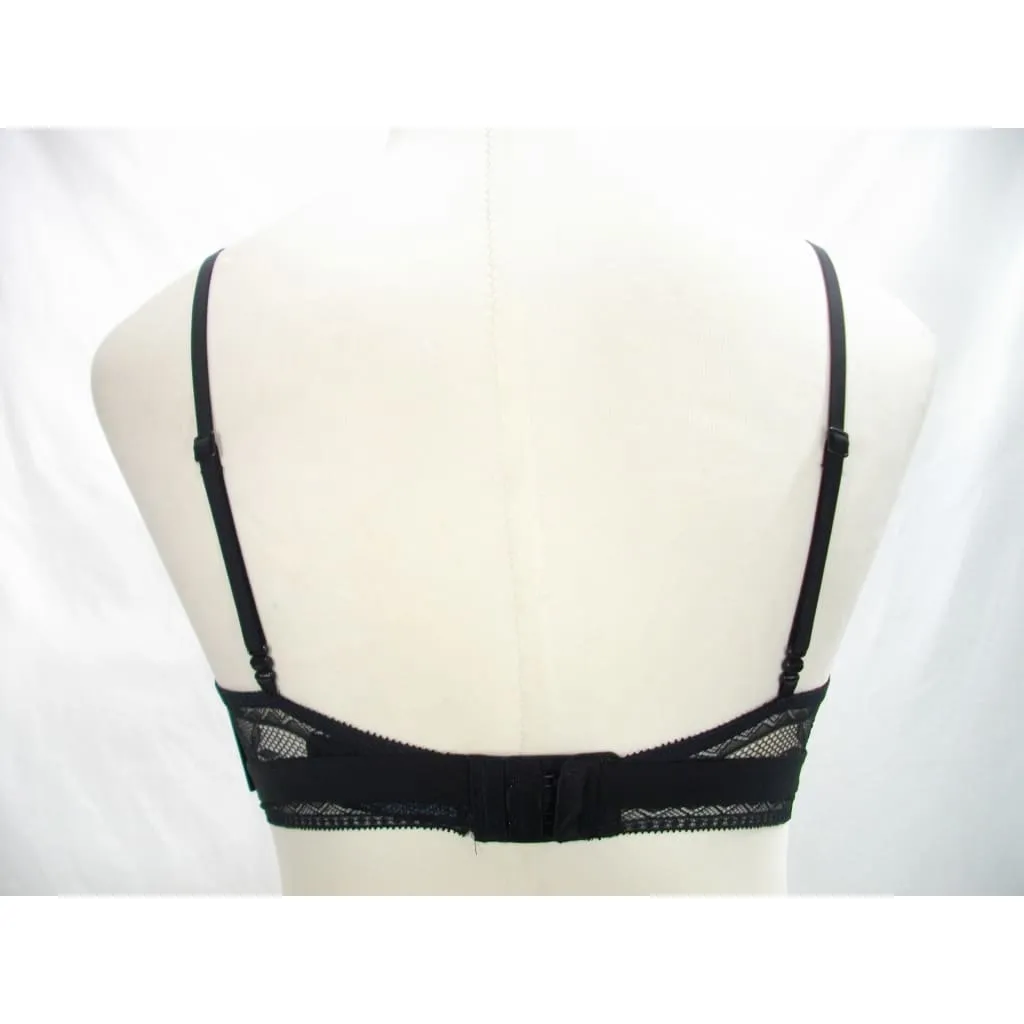 Calvin Klein QF1944 CK Black Obsess Unlined Triangle Wire Free Bra LARGE Black NWT