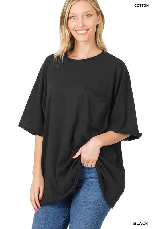 Casey Black Oversized Tee