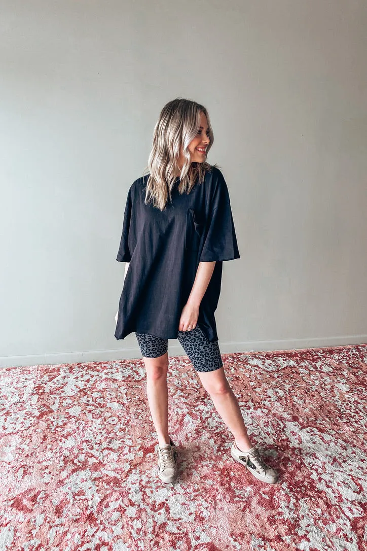 Casey Black Oversized Tee