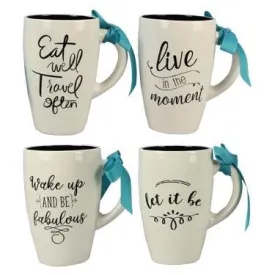 Ceramic Ex. Large Mug with Sayings - Assorted