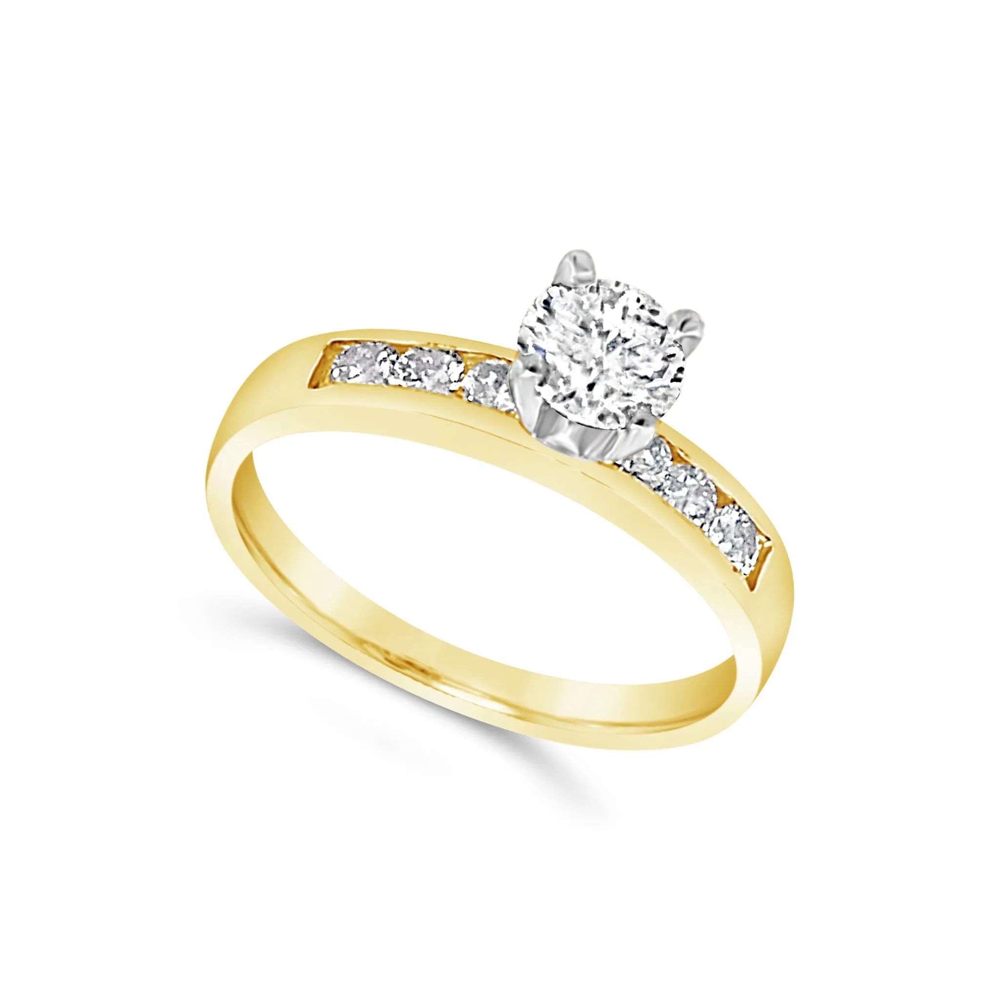 Channel Set Diamond Engagement Ring