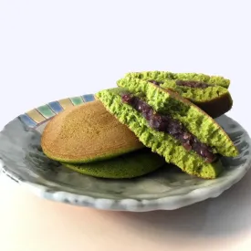 Chayudo Uji Matcha Japanese Dorayaki Red Bean Pancake Snack 4 Pieces