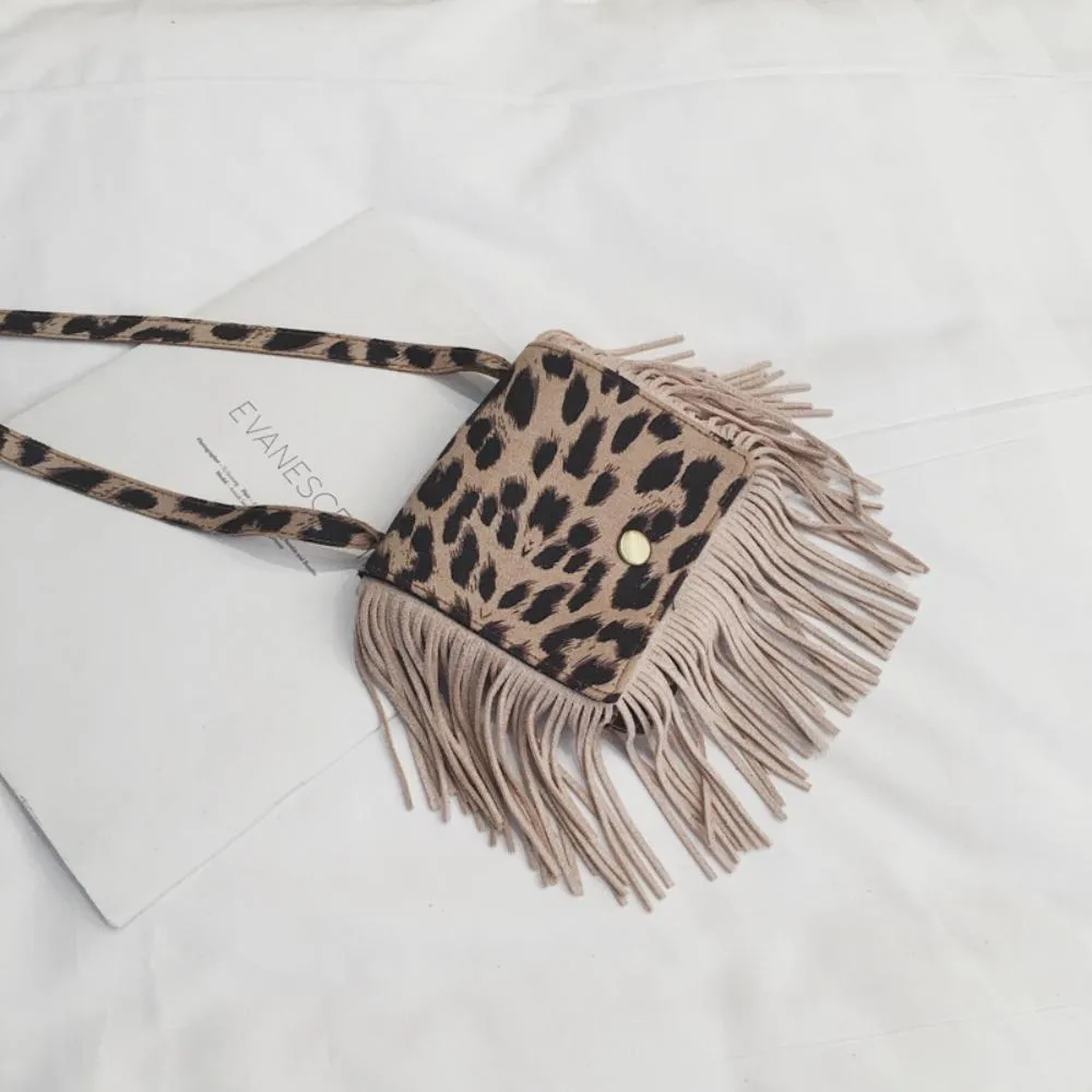 Children's Leopard Print One-shoulder Small Square Bag Children's Bags Wholesale