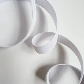 Elastic : White Non-Roll 1"