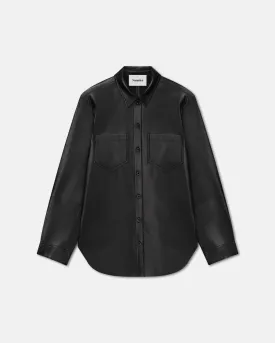 Giana - Okobor™ Alt-Leather Shirt - Black