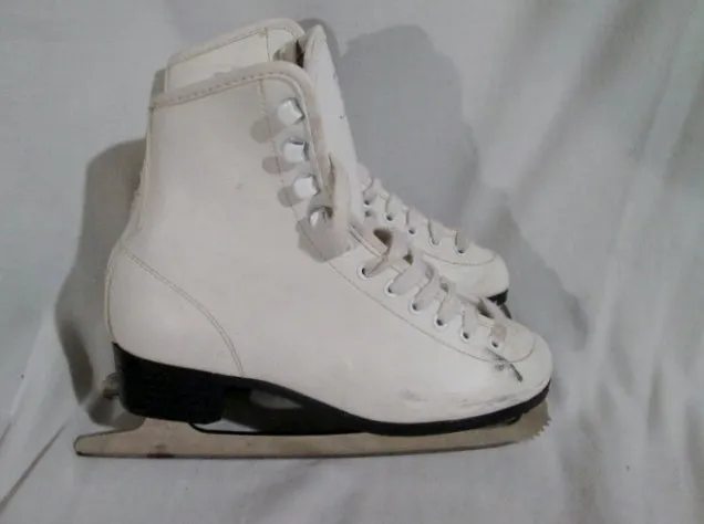 Girls GOLD MEDAL Figure Ice Skates Winter Skating White Competition 5 Sport