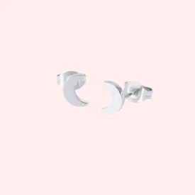 Half Moon Cresent Stud Hypoallergenic Earrings