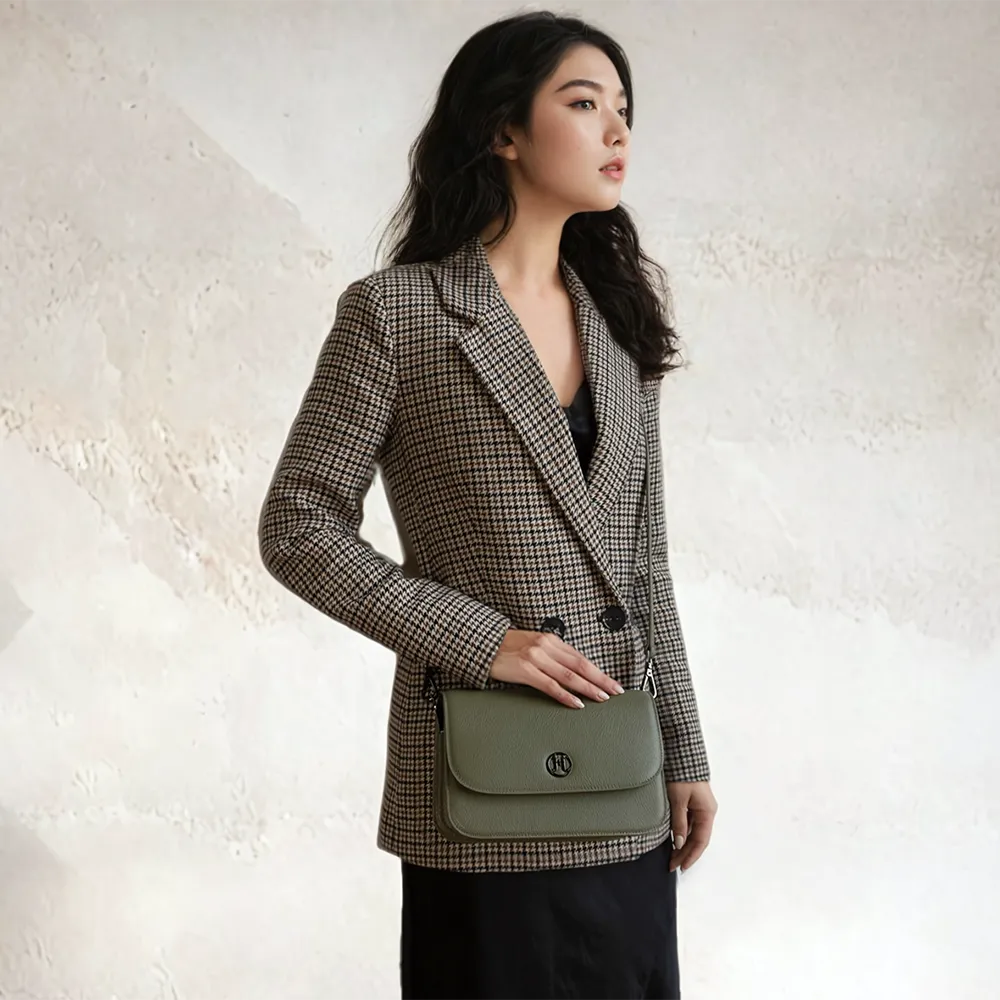 HARMONY Crossbody Bag in Moss MADE WITH MIRUM®