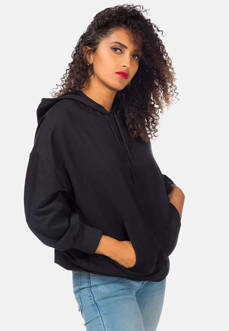 Melange Pullover Drawstring Hoodie