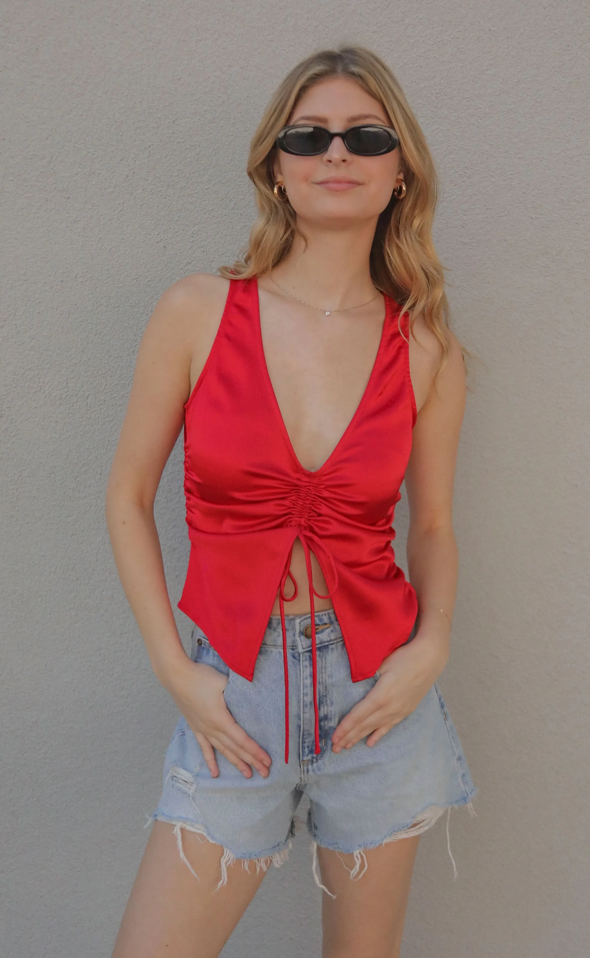 minkpink: sonia drawstring cami