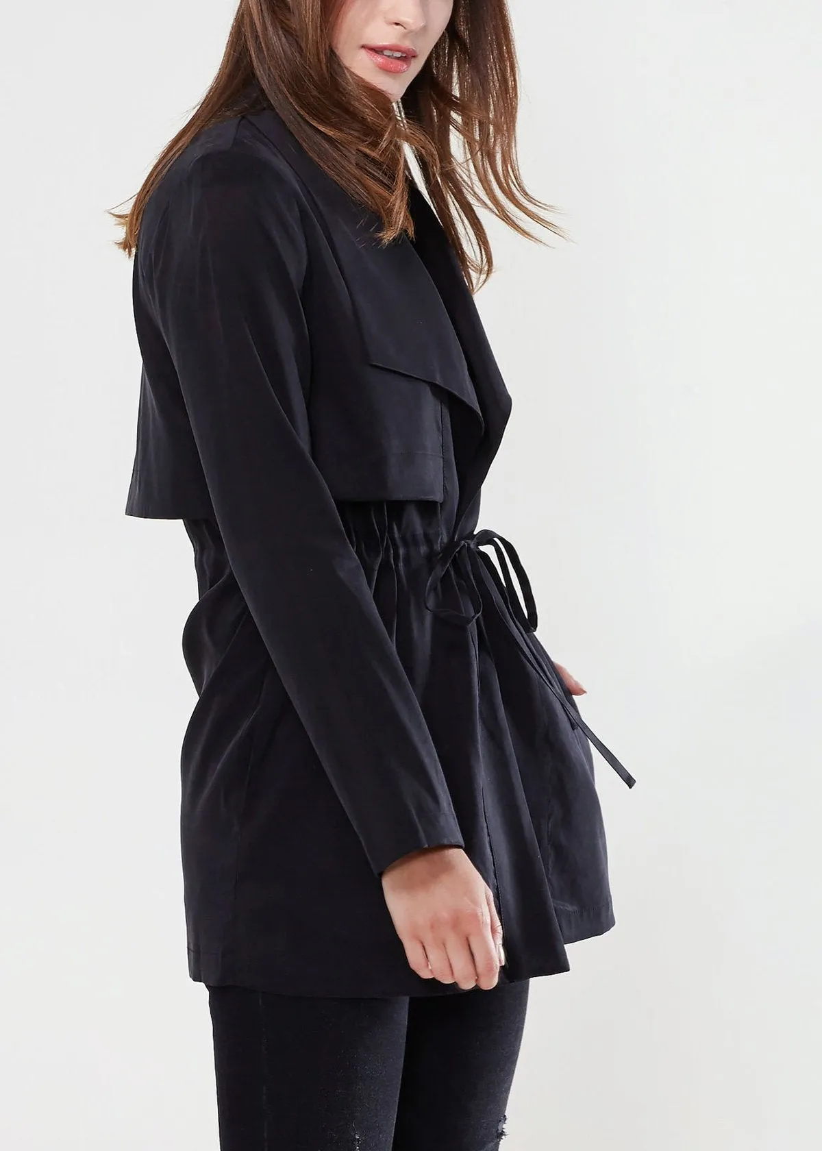 Ro&de Noir Open Front Jacket In Black