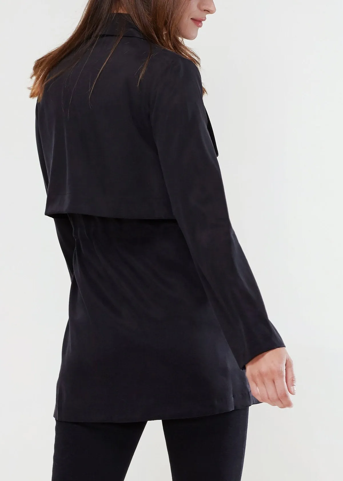 Ro&de Noir Open Front Jacket In Black