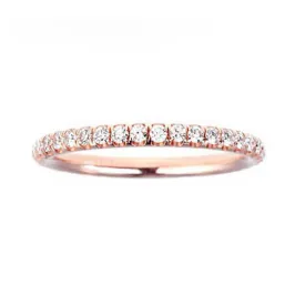 Rose Gold Single Cut Eternity Band