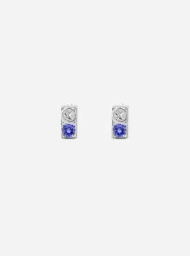 Screwbox sapphire earrings