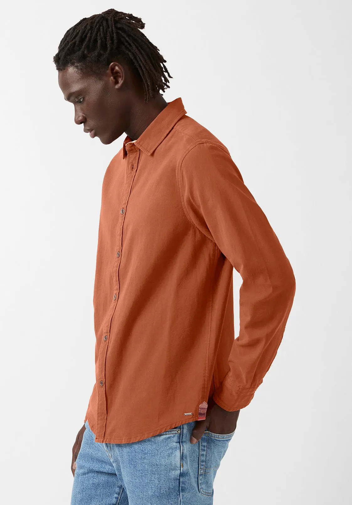 Siamik Men's Long-Sleeve Shirt in Orange - BM24116