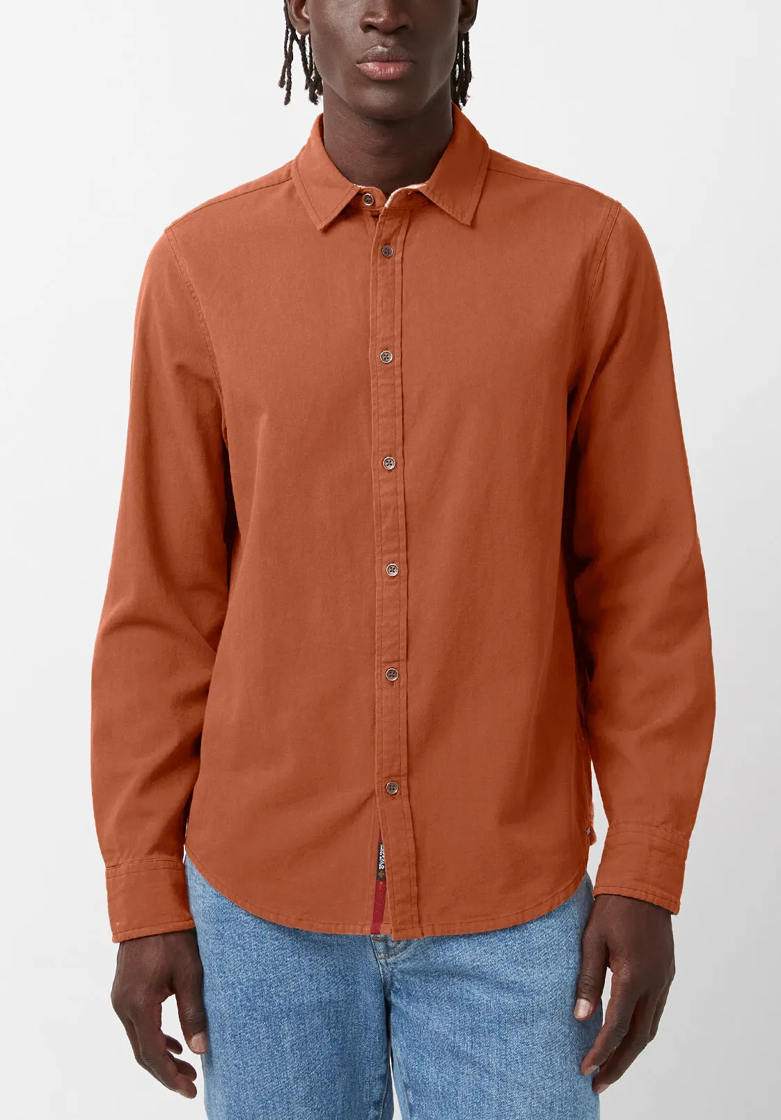 Siamik Men's Long-Sleeve Shirt in Orange - BM24116