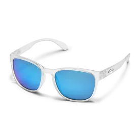 Suncloud Loveseat Matte Crystal Sunglasses w/ Polarized Blue Mirror Lens