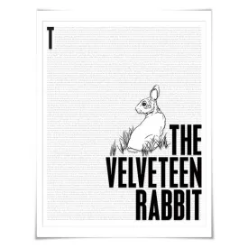 The Velveteen Rabbit by Marjory Williams. Literary Art Print. 4 Sizes. Literature Poster. Book Art