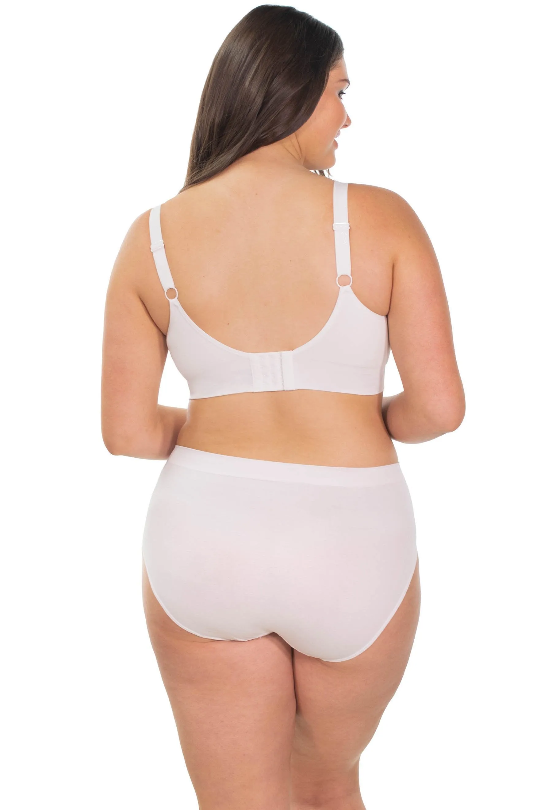 White Bamboo Nursing Bra   High Cut Undies Set