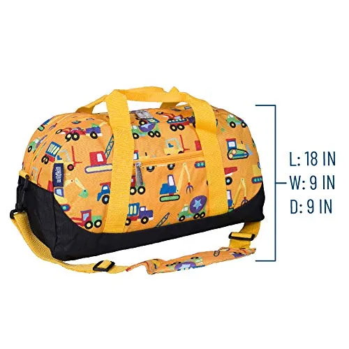 Wildkin Kids Overnighter Duffel Bag for Boys & Girls, Construction