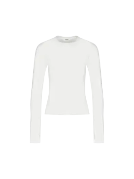 Women's 365 Cotton-Stretch Long-Sleeved Top—off-white