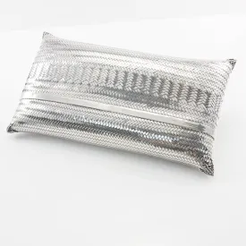 Woven Top Open Sterling Silver Clutch